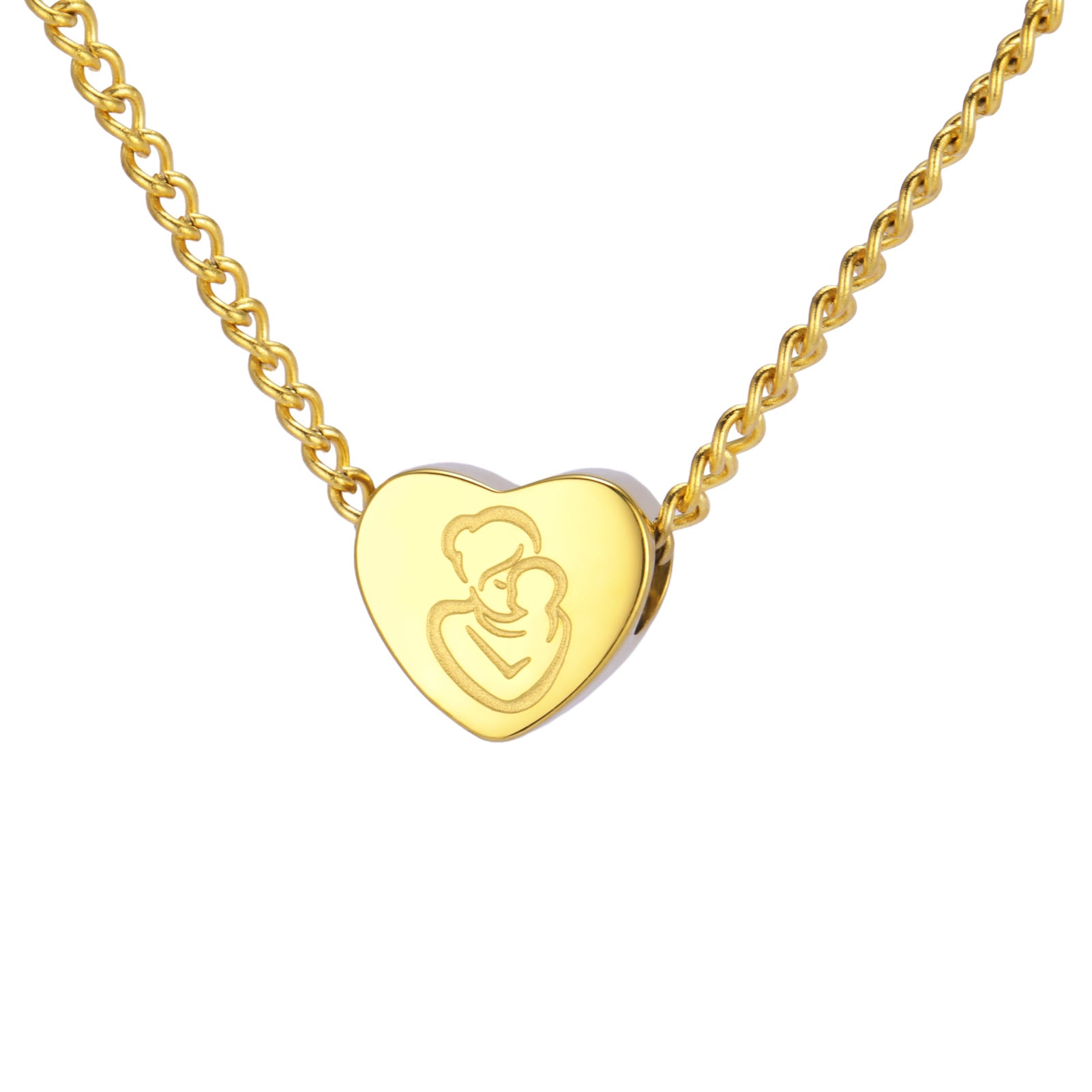 Wholesale Cross-border hot-selling stainless steel cut titanium steel love necklace